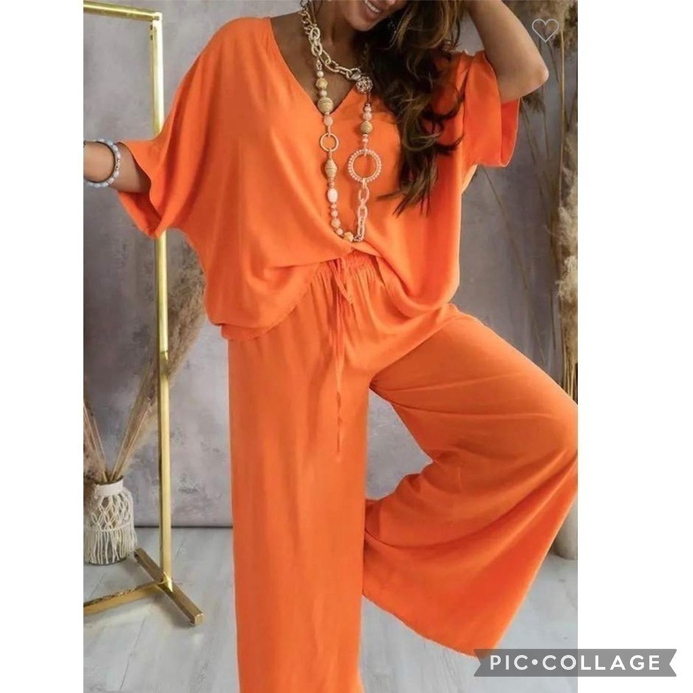 Orange! Beautiful! 2 Piece Pants & Top
